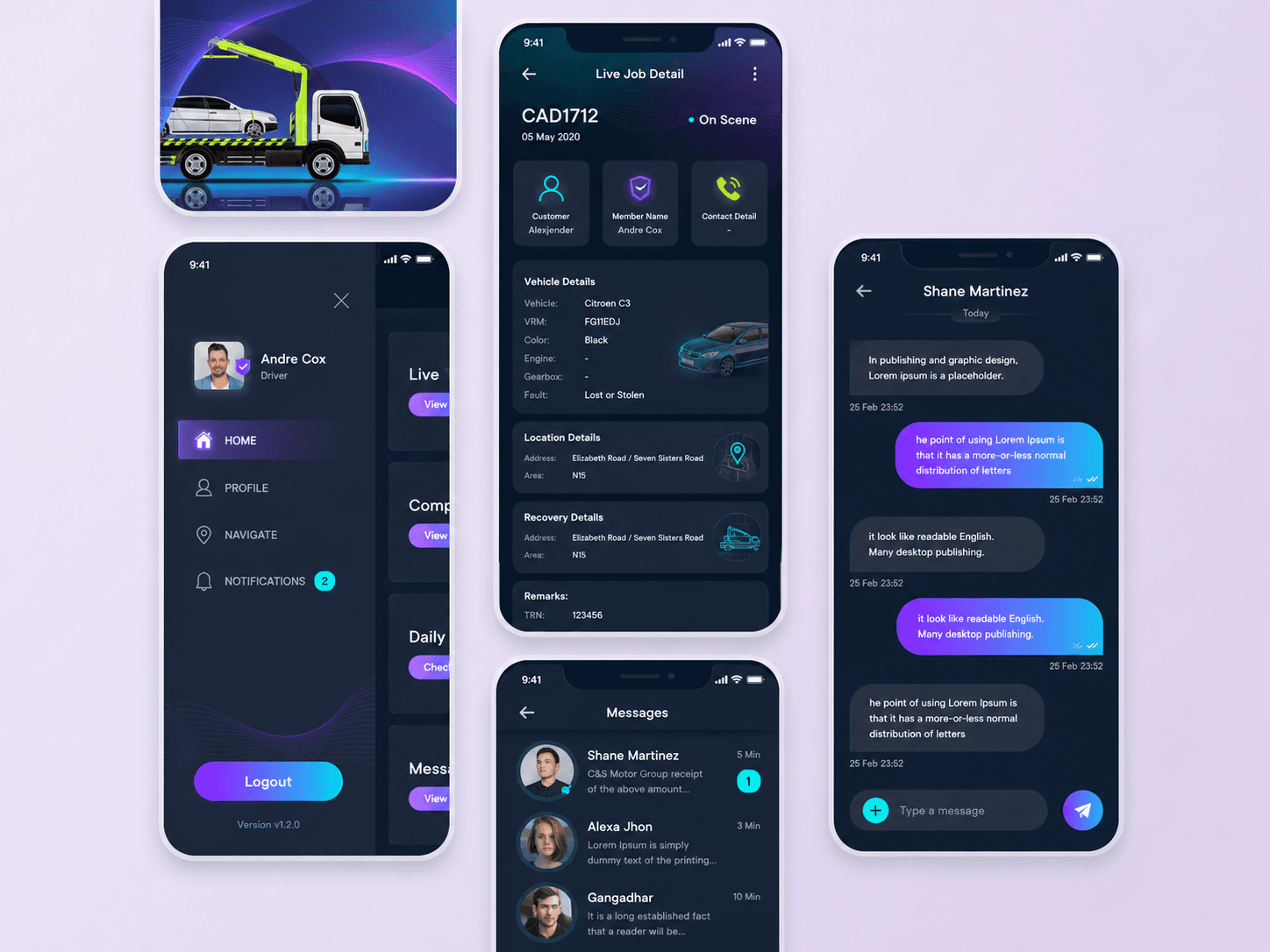 Vehicle Towing & Roadside Assistance Platform